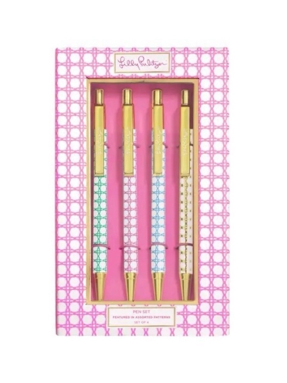 NIB Lilly Pulitzer Multi-Color Patterned Pen Set